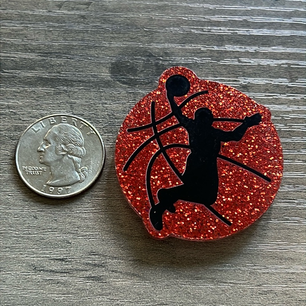 Handmade basketball magnet